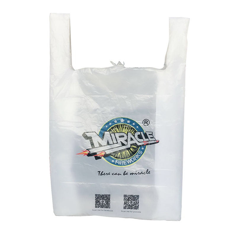WHITE BIG PLASTIC BAG WITH SAFETY TIPS